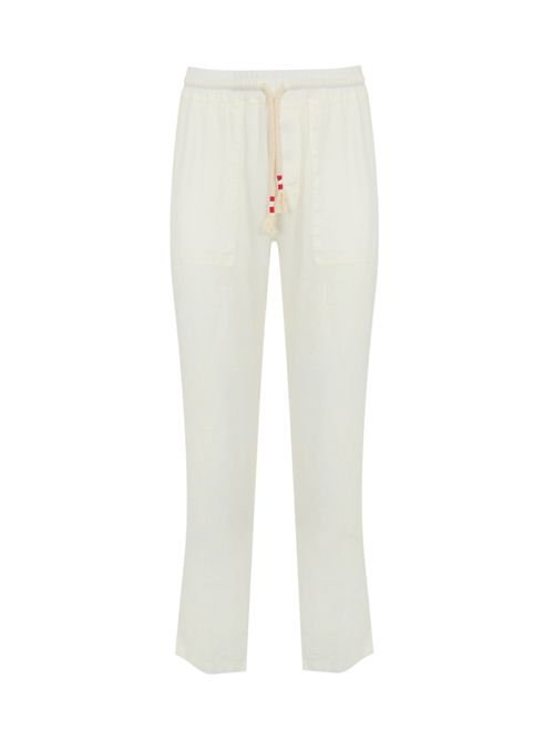 Pantalone Calais in lino bianco Mc2 Saint Barth | CALAIS01896 LINEN 01